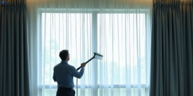 Commercial curtain steam cleaning service toowong hotels offices