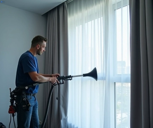 Professional curtain steam cleaning process equipment Matty Curtain Cleaning toowong