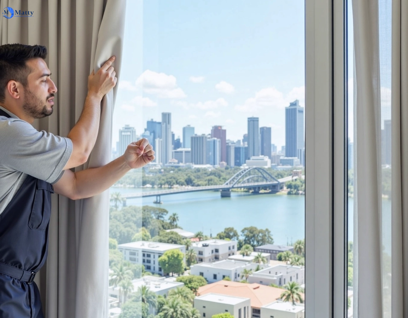Professional curtain steam cleaning service toowong QLD by Matty Curtain Cleaning