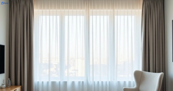 Freshly steam cleaned curtains in toowong QLD